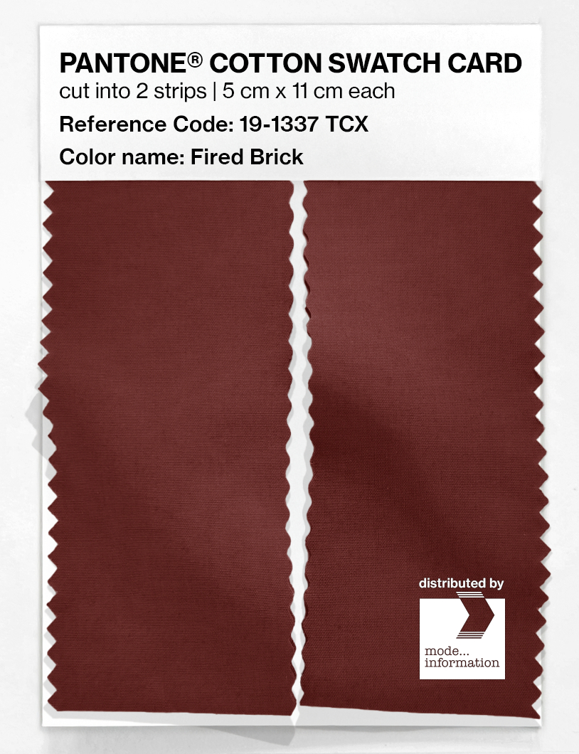 Artikelbild 2 des Artikels “PANTONE® COTTON SWATCH CARD 19-1337 TCX Fired Brick “