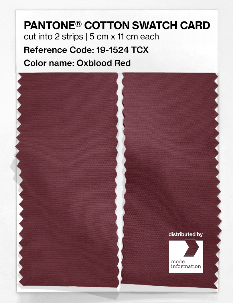 Artikelbild 2 des Artikels “PANTONE® COTTON SWATCH CARD 19-1524 TCX Oxblood Red “