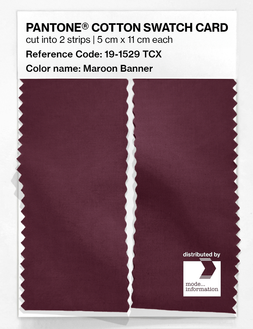 Artikelbild 2 des Artikels “PANTONE® COTTON SWATCH CARD 19-1529 TCX Maroon Banner “