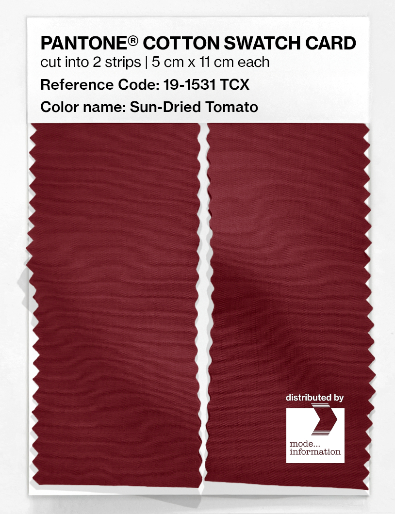 Artikelbild 2 des Artikels “PANTONE® COTTON SWATCH CARD 19-1531 TCX Sun-Dried Tomato “