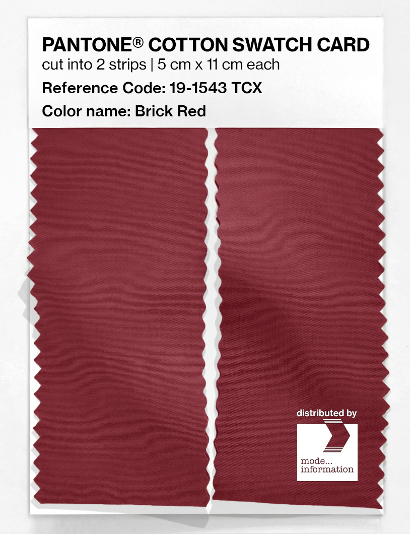 Artikelbild 2 des Artikels “PANTONE® COTTON SWATCH CARD 19-1543 TCX Brick Red “