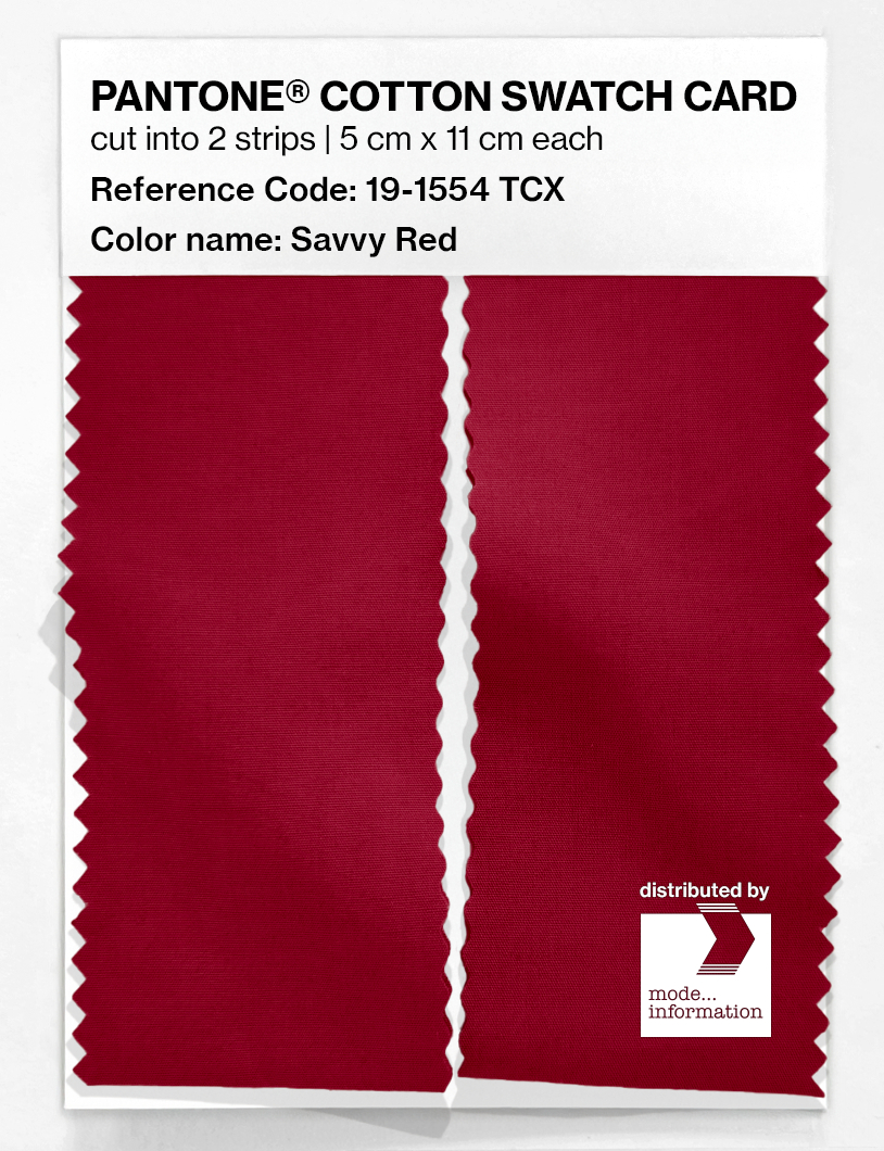 Artikelbild 2 des Artikels “PANTONE® COTTON SWATCH CARD 19-1554 TCX Savvy Red “