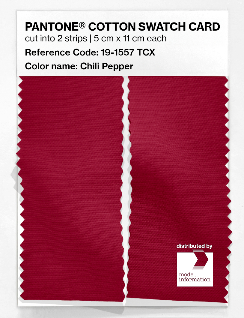Artikelbild 2 des Artikels “PANTONE® COTTON SWATCH CARD 19-1557 TCX Chili Pepper “