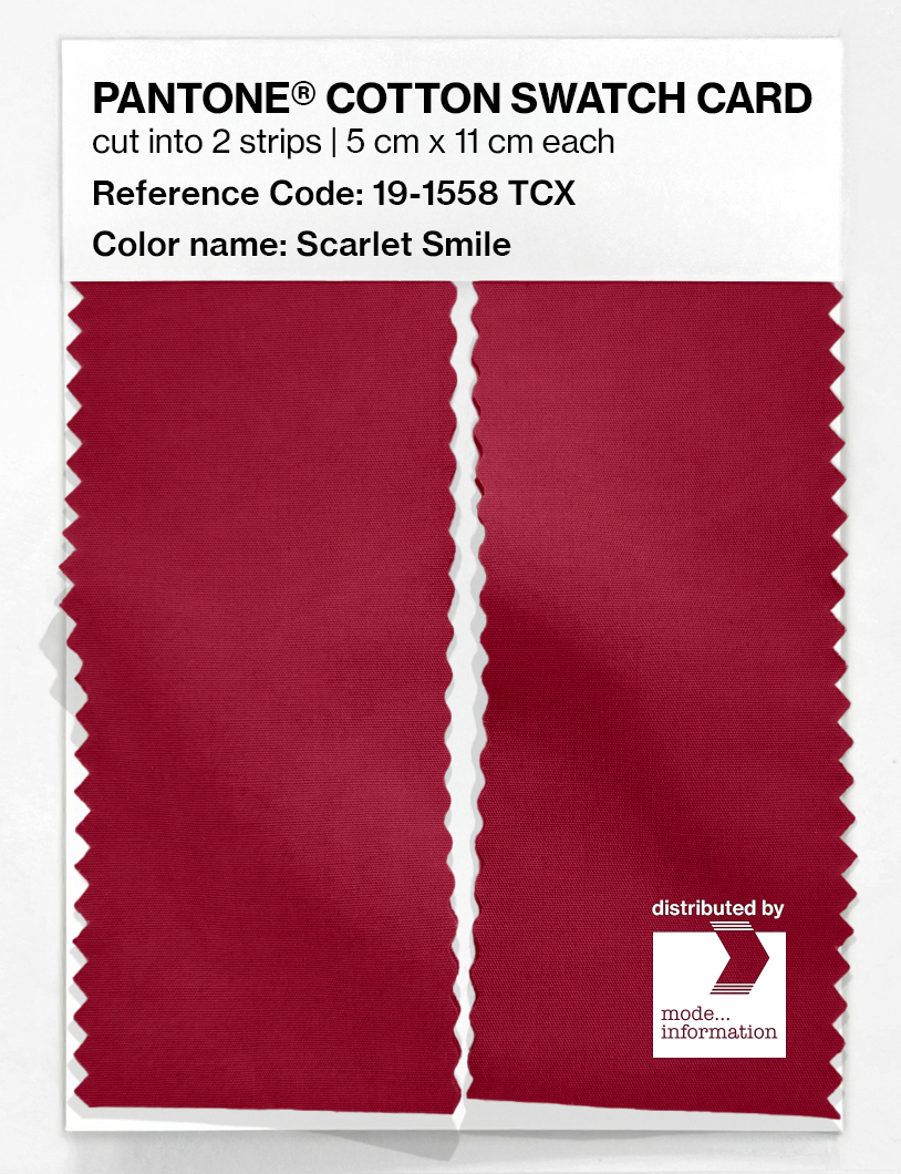 Artikelbild 2 des Artikels “PANTONE® COTTON SWATCH CARD 19-1558 TCX Scarlet Smile “