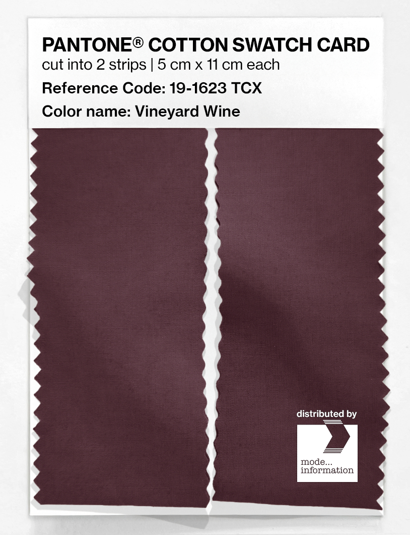 Artikelbild 2 des Artikels “PANTONE® COTTON SWATCH CARD 19-1623 TCX Vineyard Wine “