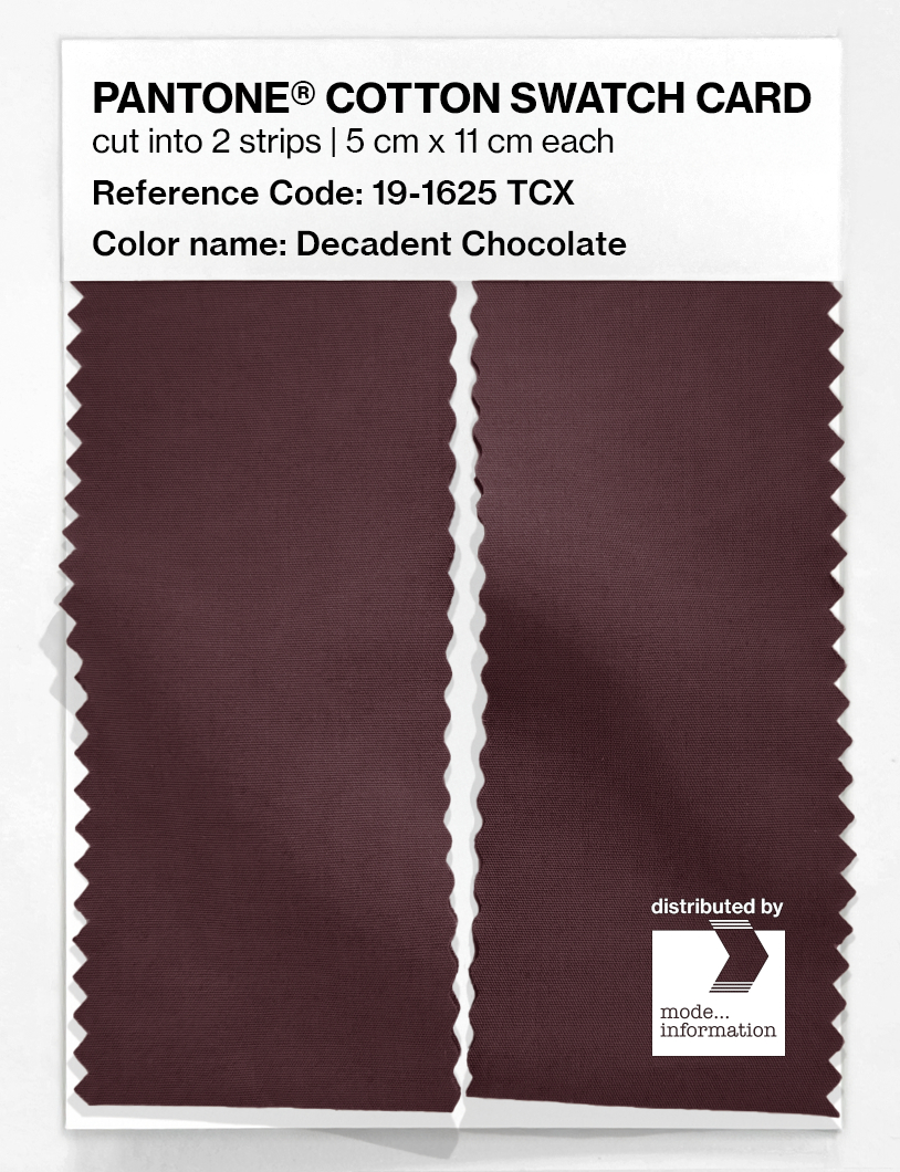 Artikelbild 2 des Artikels “PANTONE® COTTON SWATCH CARD 19-1625 TCX Decadent Chocolate “