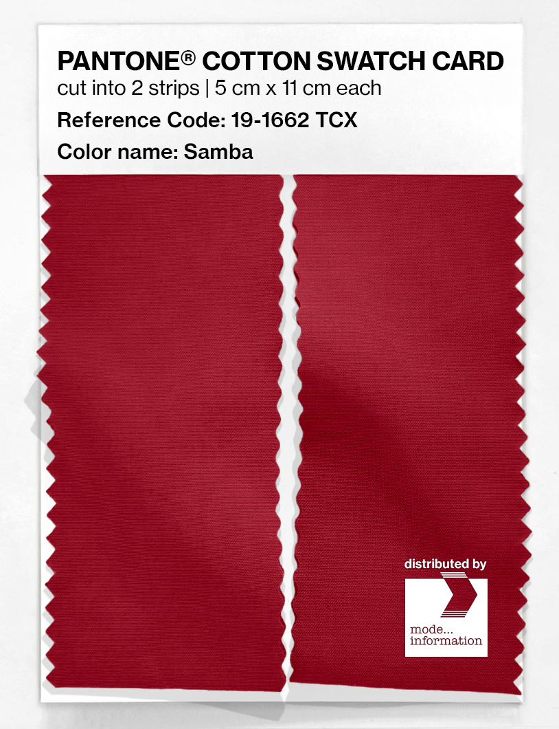 Artikelbild 2 des Artikels “PANTONE® COTTON SWATCH CARD 19-1662 TCX Samba “