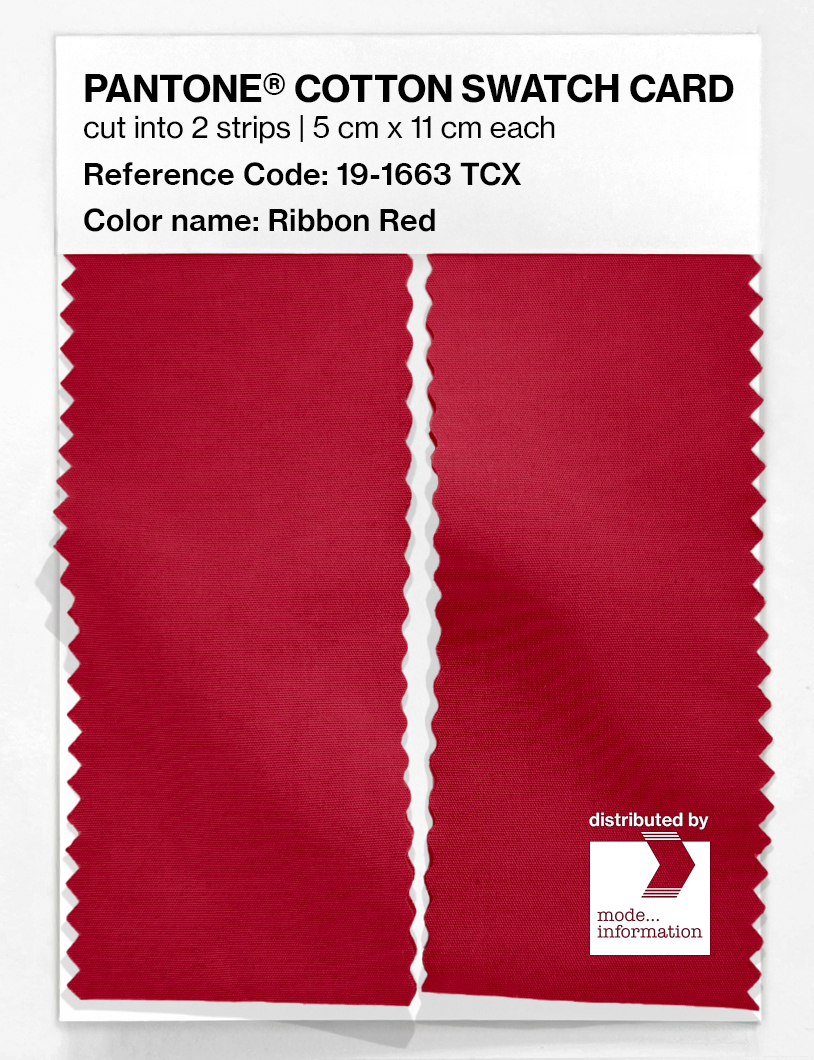 Artikelbild 2 des Artikels “PANTONE® COTTON SWATCH CARD 19-1663 TCX Ribbon Red “