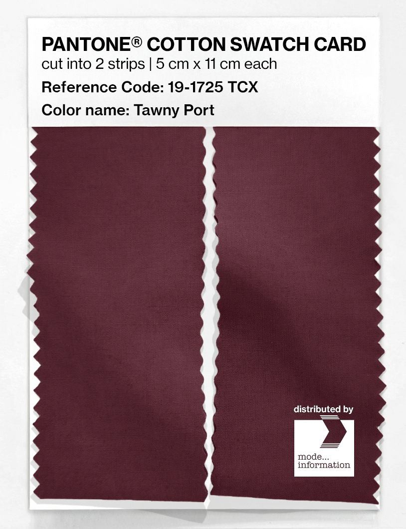 Artikelbild 2 des Artikels “PANTONE® COTTON SWATCH CARD 19-1725 TCX Tawny Port “