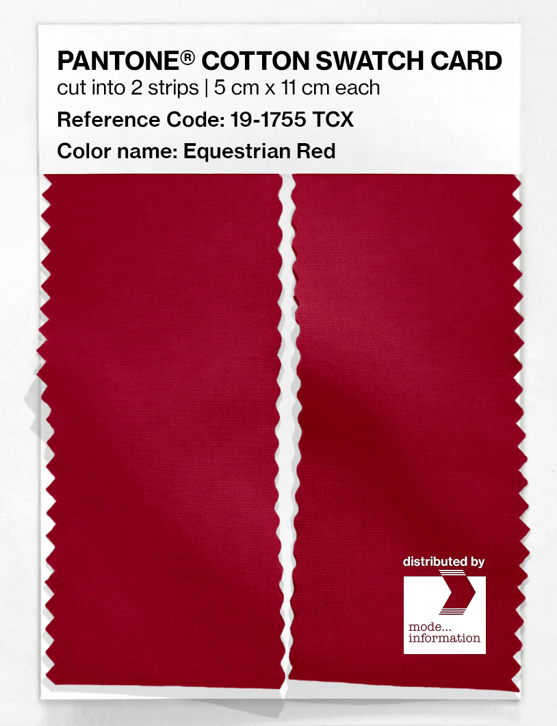 Artikelbild 2 des Artikels “PANTONE® COTTON SWATCH CARD 19-1755 TCX Equestrian Red “