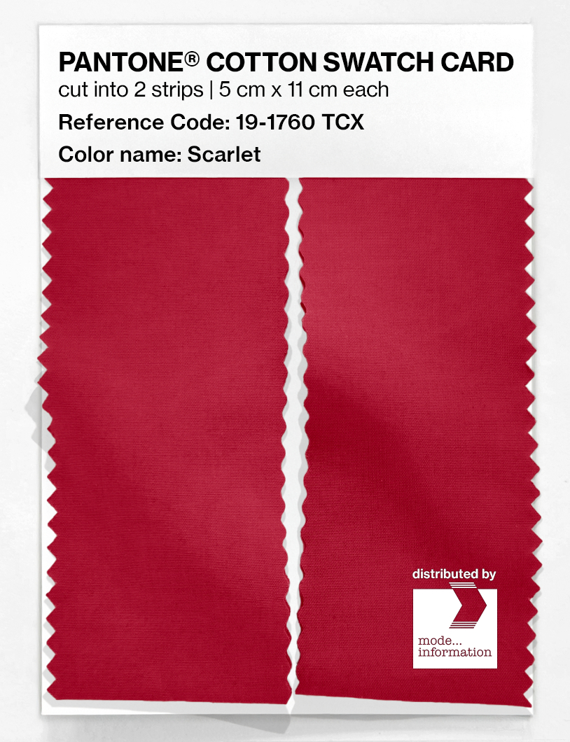 Artikelbild 2 des Artikels “PANTONE® COTTON SWATCH CARD 19-1760 TCX Scarlet “