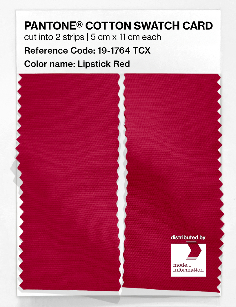 Product image 2 of the product “PANTONE® COTTON SWATCH CARD 19-1764 TCX Lipstick Red ”