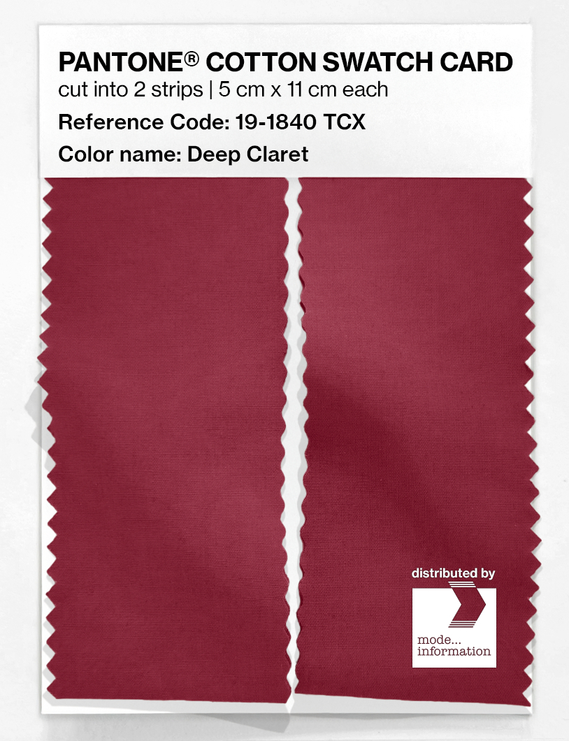 Artikelbild 2 des Artikels “PANTONE® COTTON SWATCH CARD 19-1840 TCX Deep Claret “