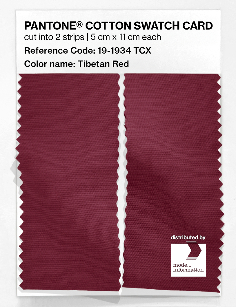 Artikelbild 2 des Artikels “PANTONE® COTTON SWATCH CARD 19-1934 TCX Tibetan Red “