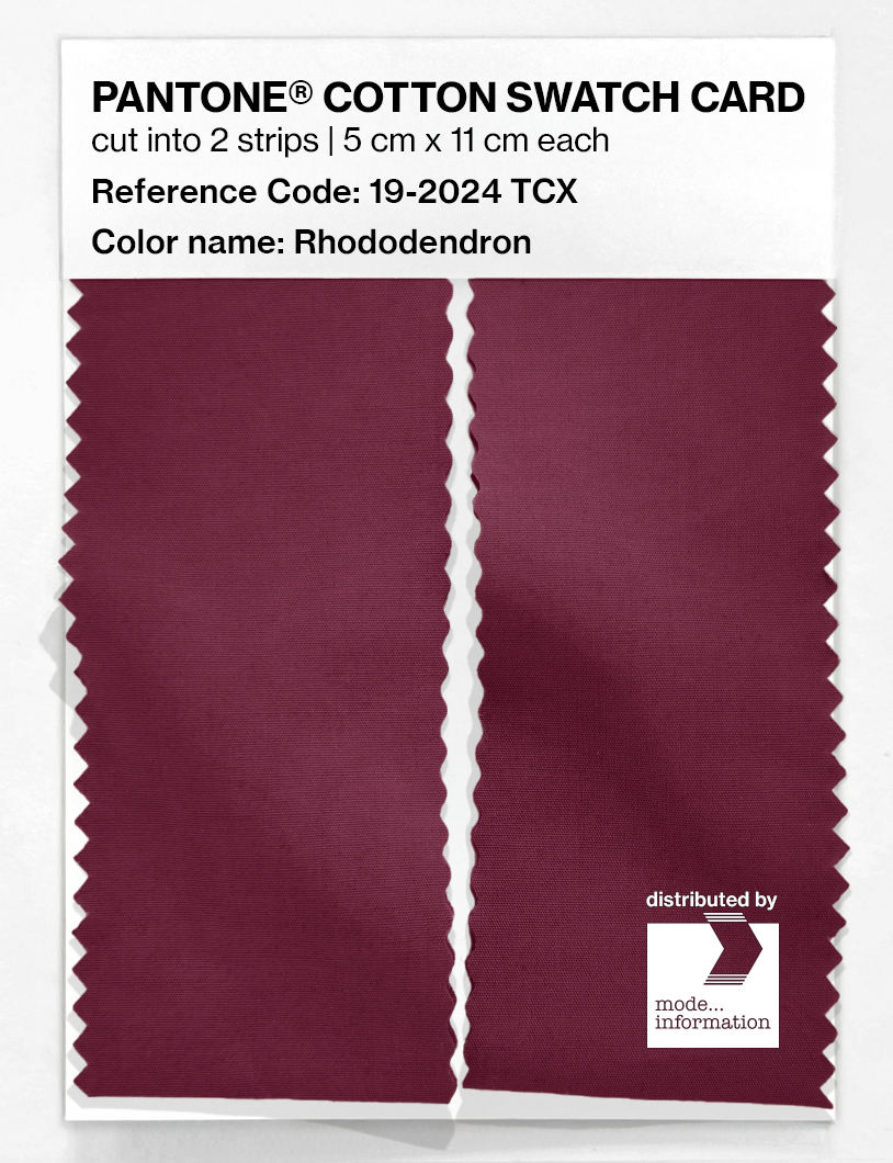 Product image 2 of the product “PANTONE® COTTON SWATCH CARD 19-2024 TCX Rhododendron ”