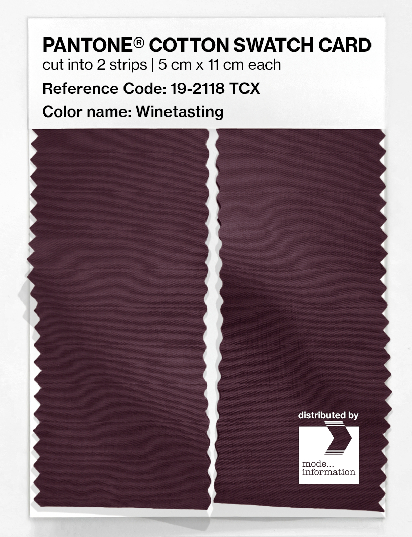 Artikelbild 2 des Artikels “PANTONE® COTTON SWATCH CARD 19-2118 TCX Winetasting “