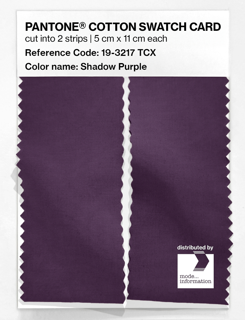Product image 2 of the product “PANTONE® COTTON SWATCH CARD 19-3217 TCX Shadow Purple ”