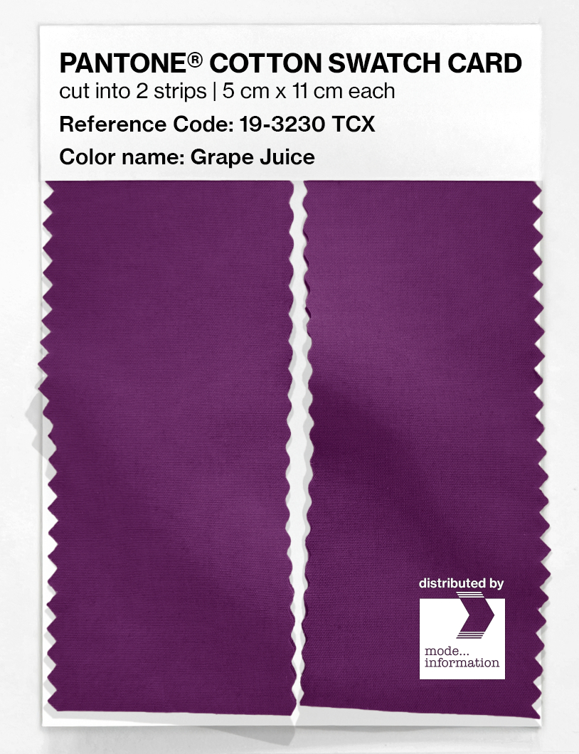 Product image 2 of the product “PANTONE® COTTON SWATCH CARD 19-3230 TCX Grape Juice ”