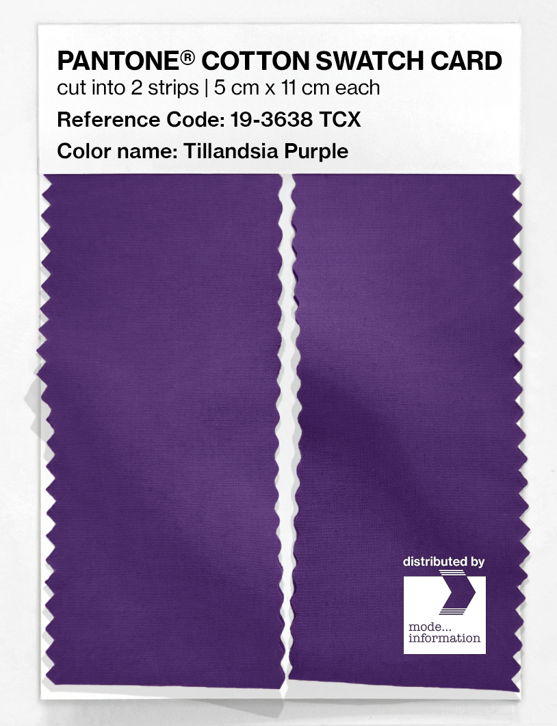 Product image 2 of the product “PANTONE® COTTON SWATCH CARD 19-3638 TCX Tillandsia Purple ”