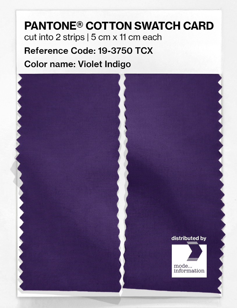 Product image 2 of the product “PANTONE® COTTON SWATCH CARD 19-3750 TCX Violet Indigo ”