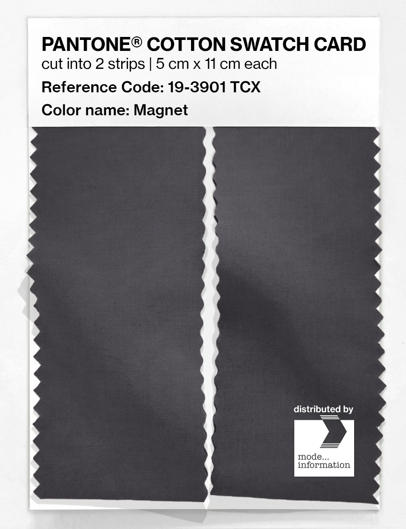 Product image 2 of the product “PANTONE® COTTON SWATCH CARD 19-3901 TCX Magnet ”