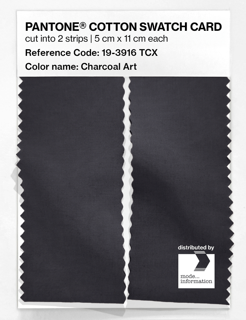 Product image 2 of the product “PANTONE® COTTON SWATCH CARD 19-3916 TCX Charcoal Art ”
