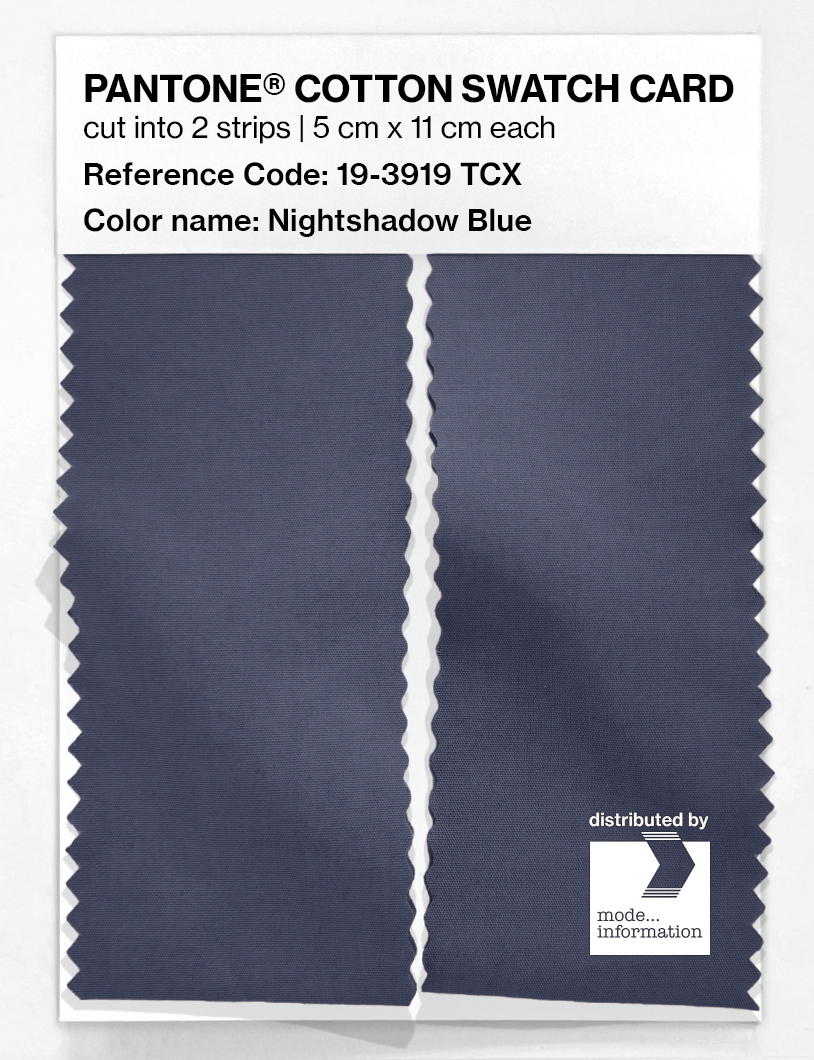 Product image 2 of the product “PANTONE® COTTON SWATCH CARD 19-3919 TCX Nightshadow Blue ”