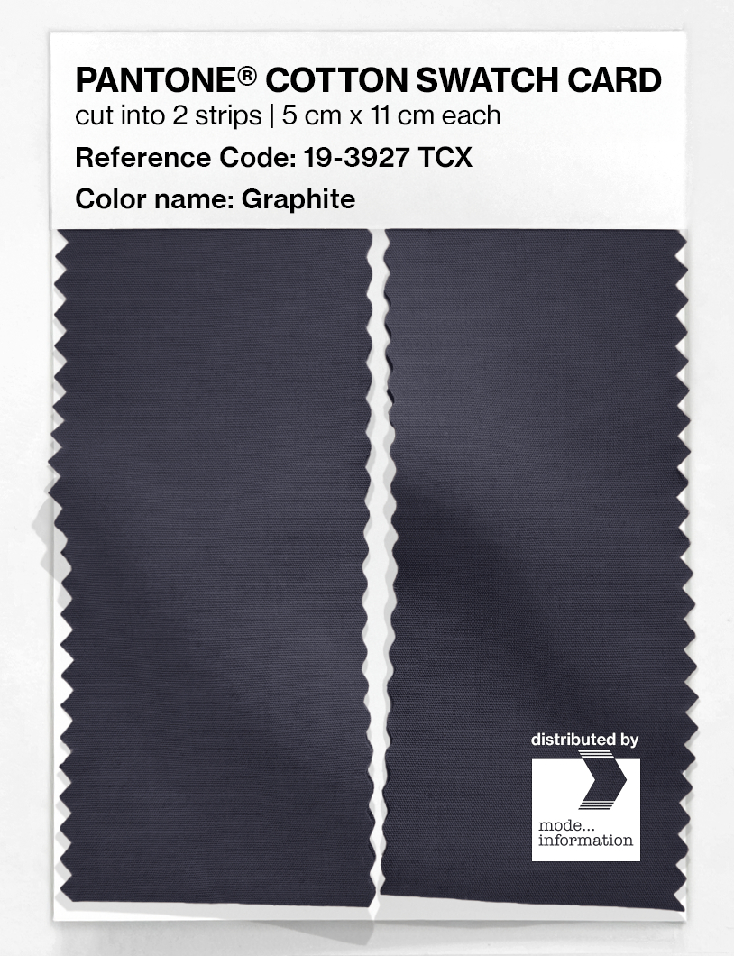 Product image 2 of the product “PANTONE® COTTON SWATCH CARD 19-3927 TCX Graphite ”