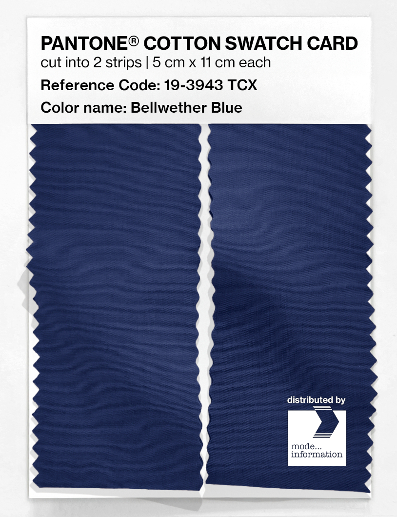 Product image 2 of the product “PANTONE® COTTON SWATCH CARD 19-3943 TCX Bellwether Blue ”