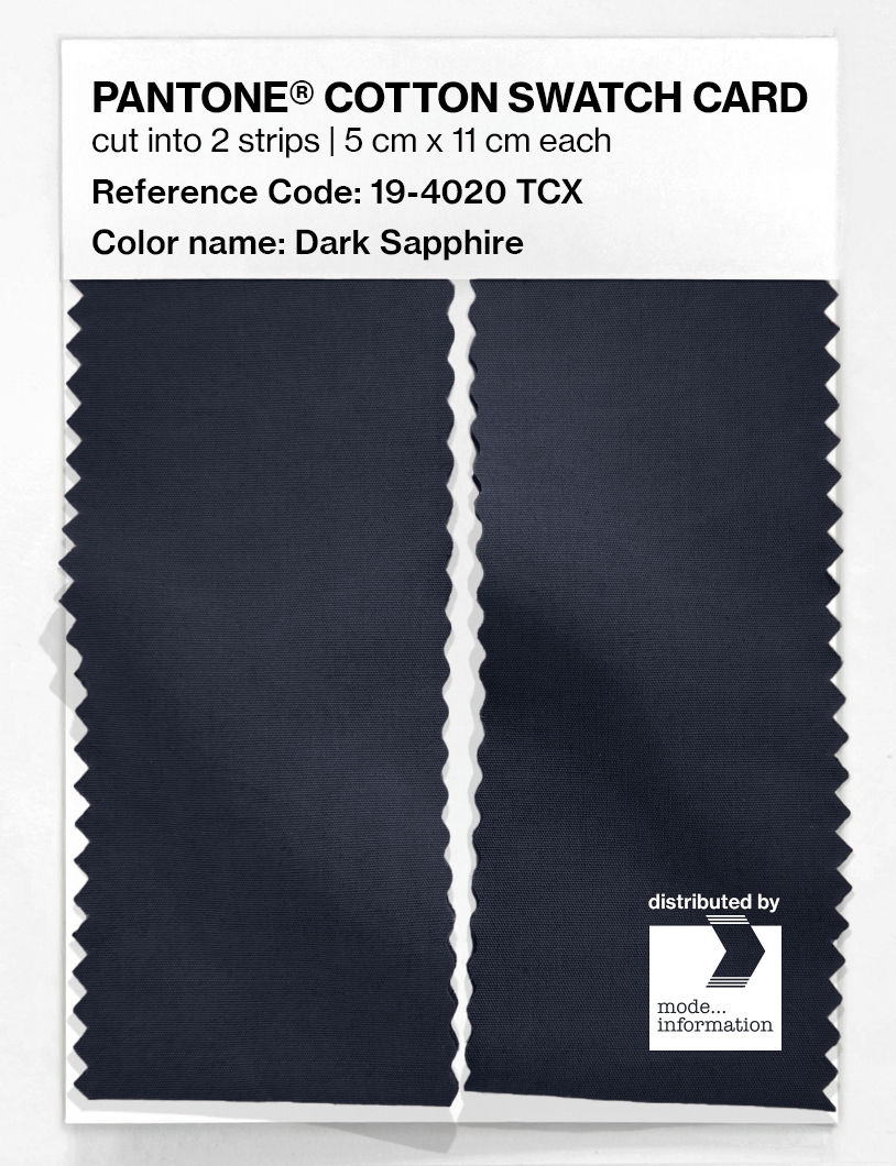 Product image 2 of the product “PANTONE® COTTON SWATCH CARD 19-4020 TCX Dark Sapphire ”