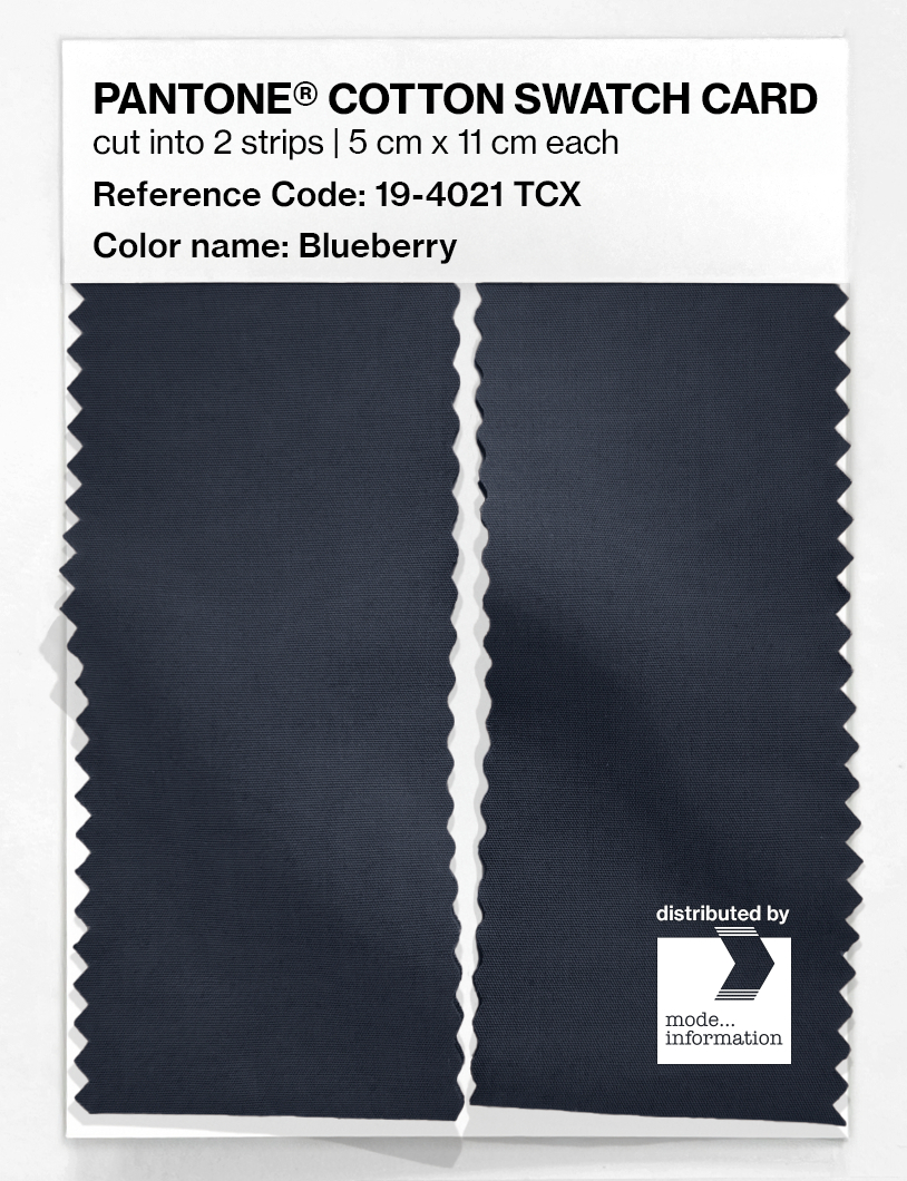 Product image 2 of the product “PANTONE® COTTON SWATCH CARD 19-4021 TCX Blueberry ”