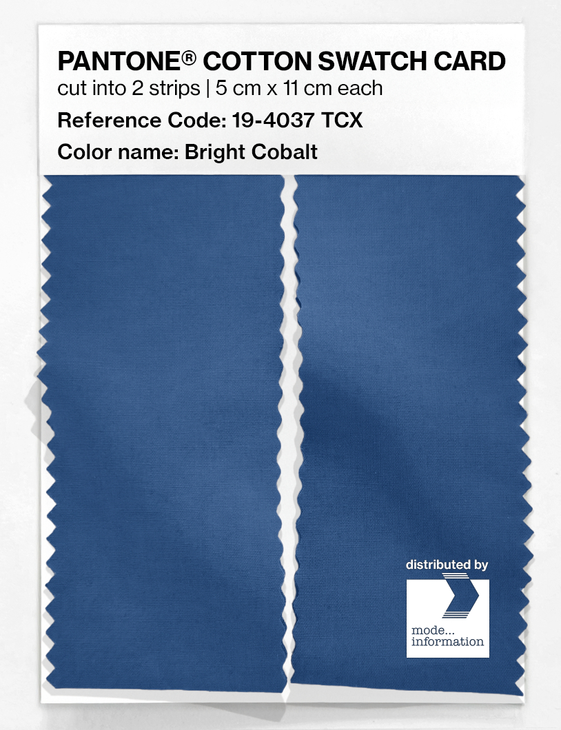 Product image 2 of the product “PANTONE® COTTON SWATCH CARD 19-4037 TCX Bright Cobalt ”