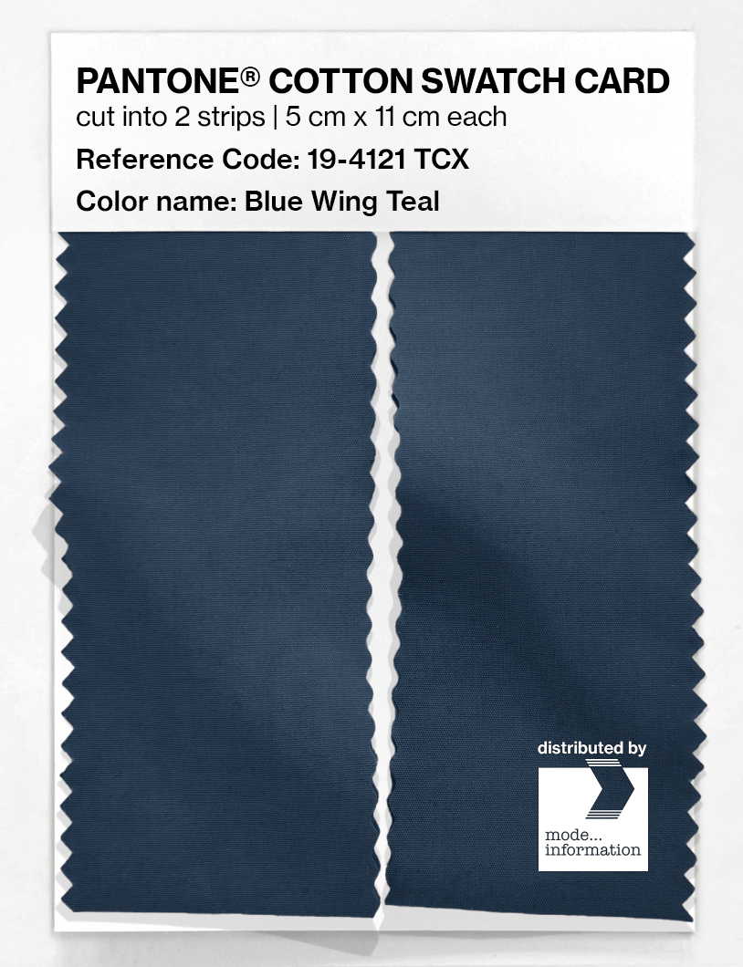 Product image 2 of the product “PANTONE® COTTON SWATCH CARD 19-4121 TCX Blue Wing Teal ”