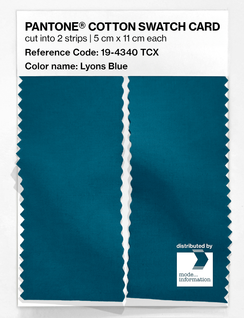 Artikelbild 2 des Artikels “PANTONE® COTTON SWATCH CARD 19-4340 TCX Lyons Blue “