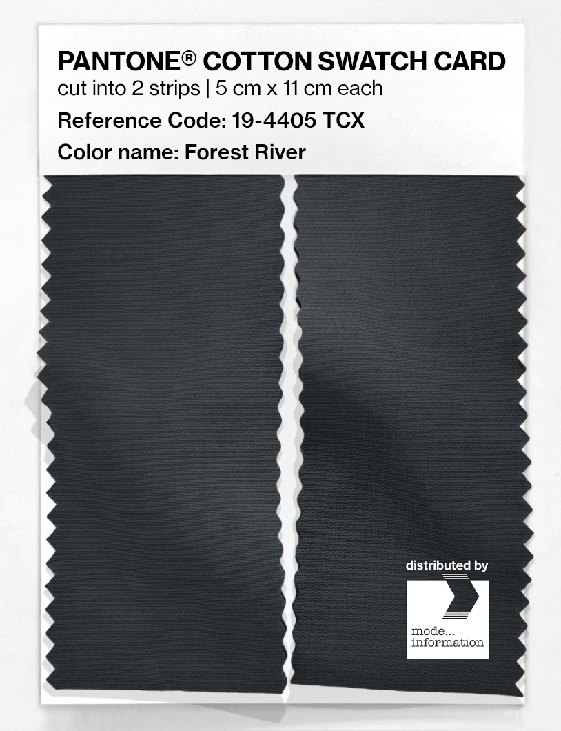 Product image 2 of the product “PANTONE® COTTON SWATCH CARD 19-4405 TCX Forest River ”