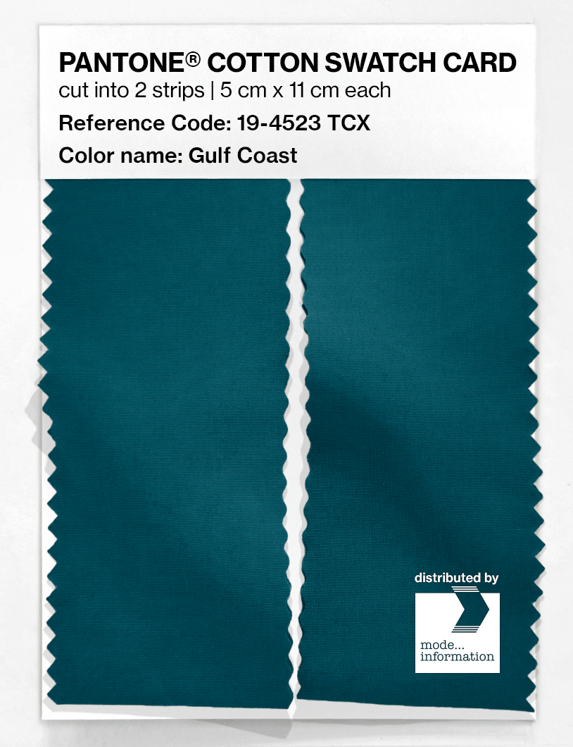 Product image 2 of the product “PANTONE® COTTON SWATCH CARD 19-4523 TCX Gulf Coast ”