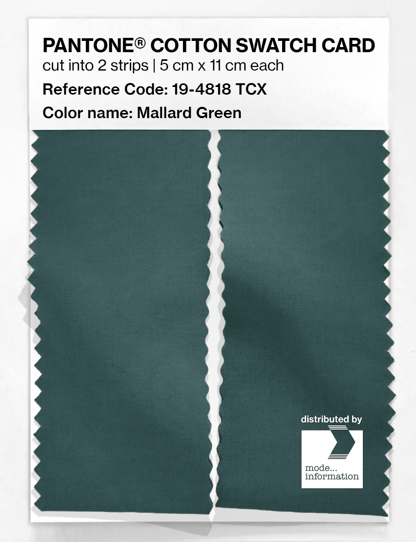 Artikelbild 2 des Artikels “PANTONE® COTTON SWATCH CARD 19-4818 TCX Mallard Green “