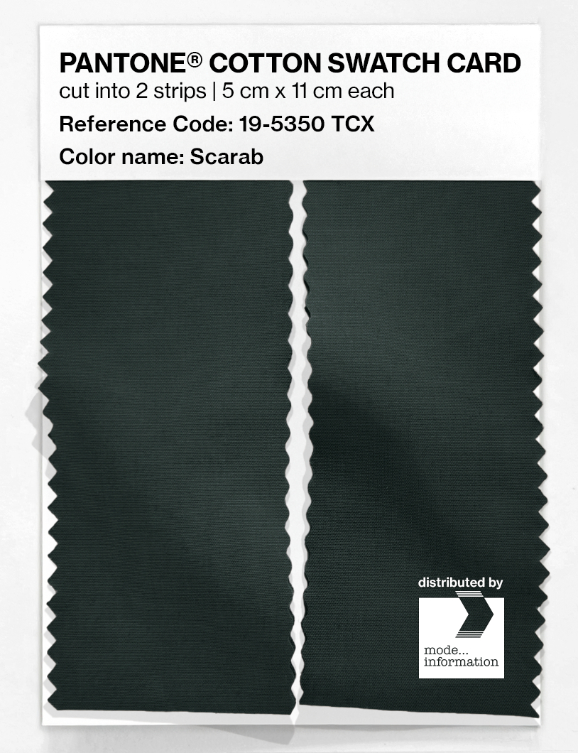 Product image 2 of the product “PANTONE® COTTON SWATCH CARD 19-5350 TCX Scarab ”