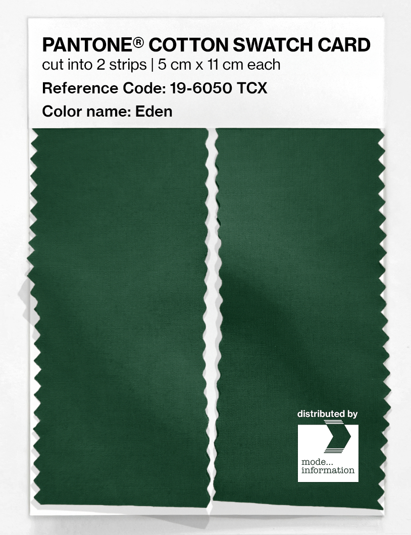 Product image 2 of the product “PANTONE® COTTON SWATCH CARD 19-6050 TCX Eden ”