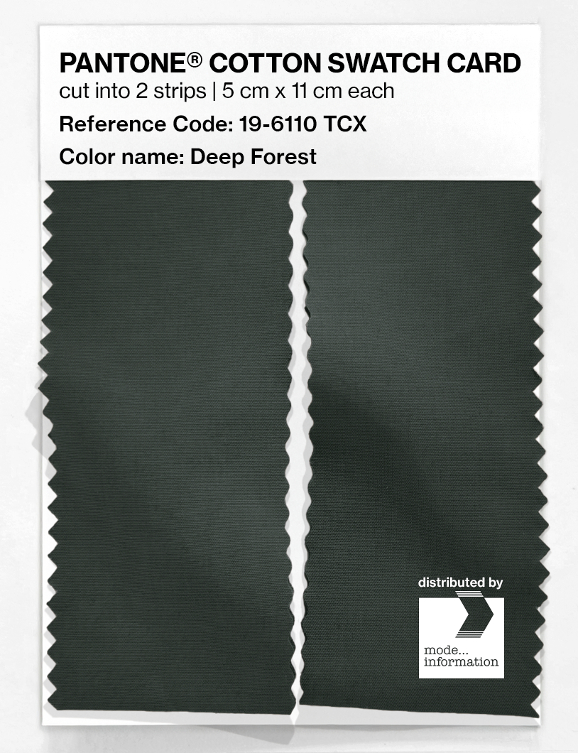 Artikelbild 2 des Artikels “PANTONE® COTTON SWATCH CARD 19-6110 TCX Deep Forest “