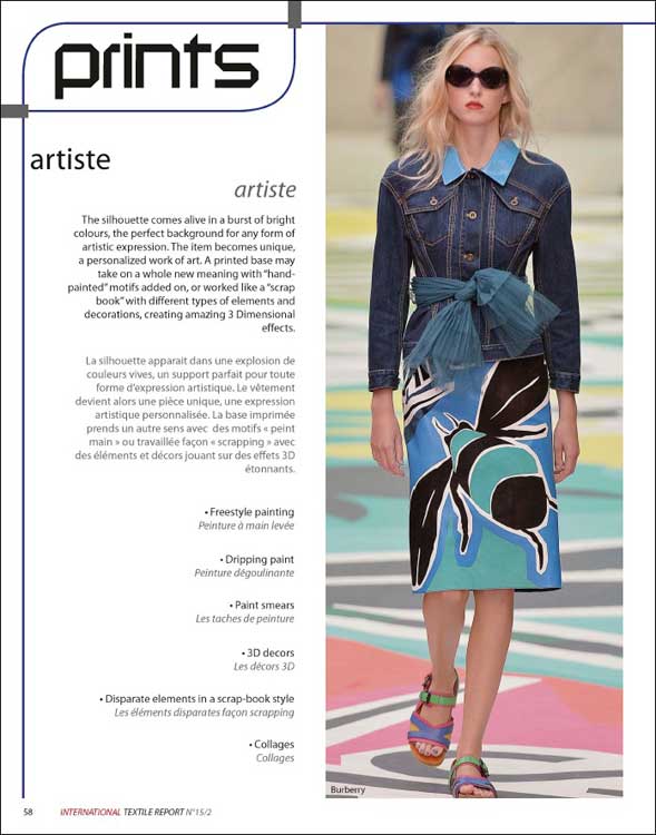Artikelbild 2 des Artikels “International Textile Report no. 2/2015 S/S 2016 “
