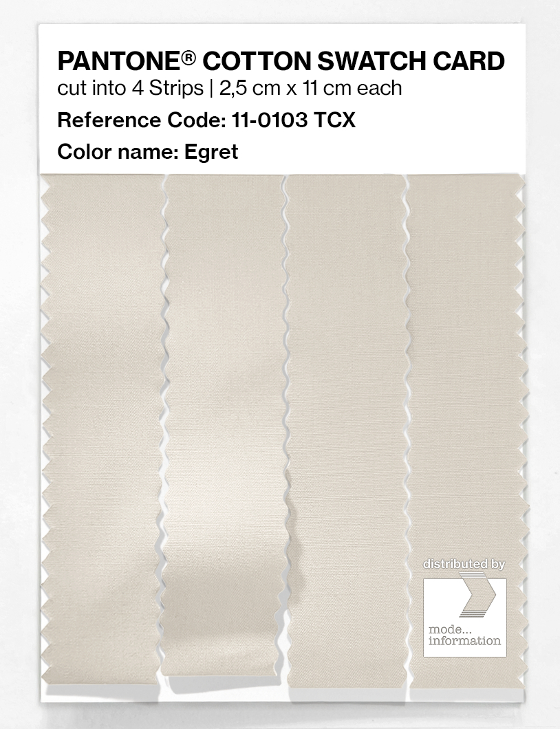 Artikelbild 3 des Artikels “PANTONE® COTTON SWATCH CARD 11-0103 TCX Egret “