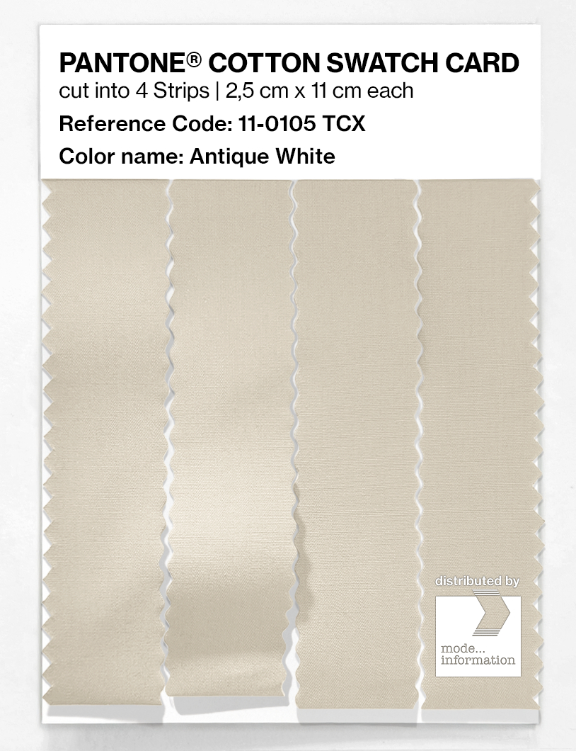 Product image 3 of the product “PANTONE® COTTON SWATCH CARD 11-0105 TCX Antique White ”
