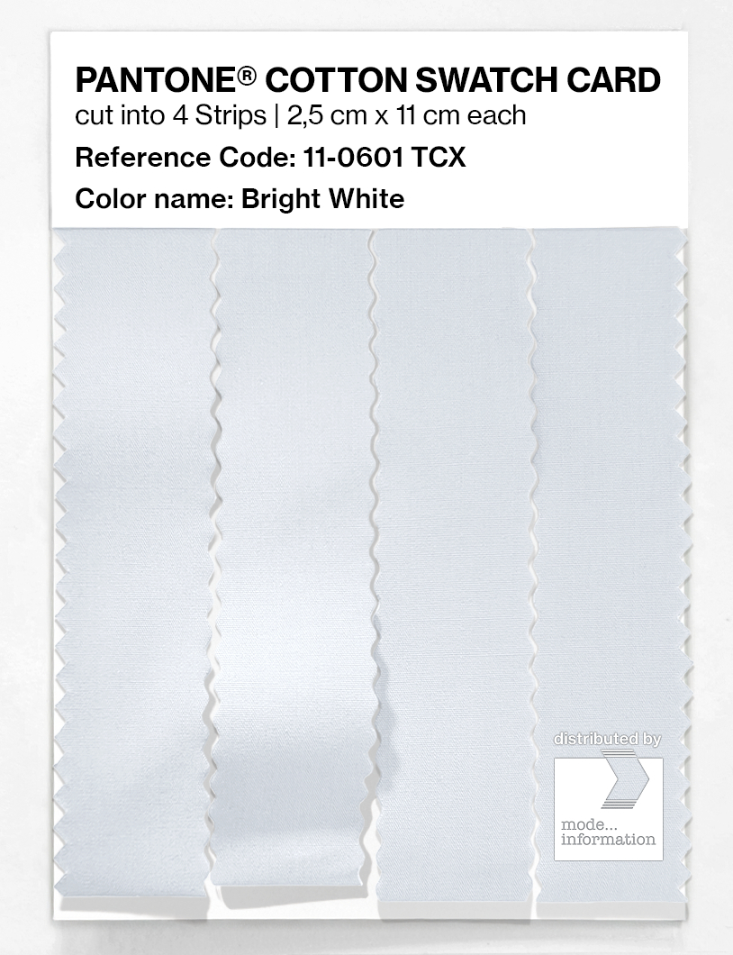 Product image 3 of the product “PANTONE® COTTON SWATCH CARD 11-0601 TCX Bright White ”