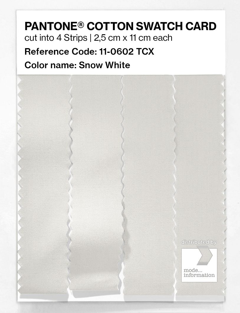 Product image 3 of the product “PANTONE® COTTON SWATCH CARD 11-0602 TCX Snow White ”