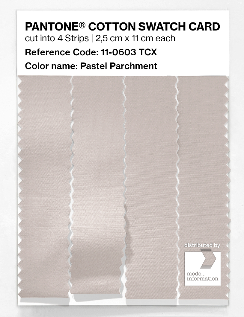 Product image 3 of the product “PANTONE® COTTON SWATCH CARD 11-0603 TCX Pastel Parchment ”