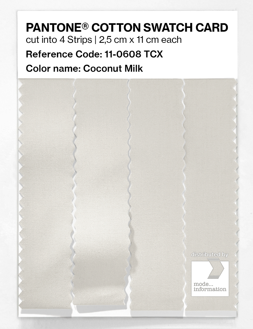 Product image 3 of the product “PANTONE® COTTON SWATCH CARD 11-0608 TCX Coconut Milk ”