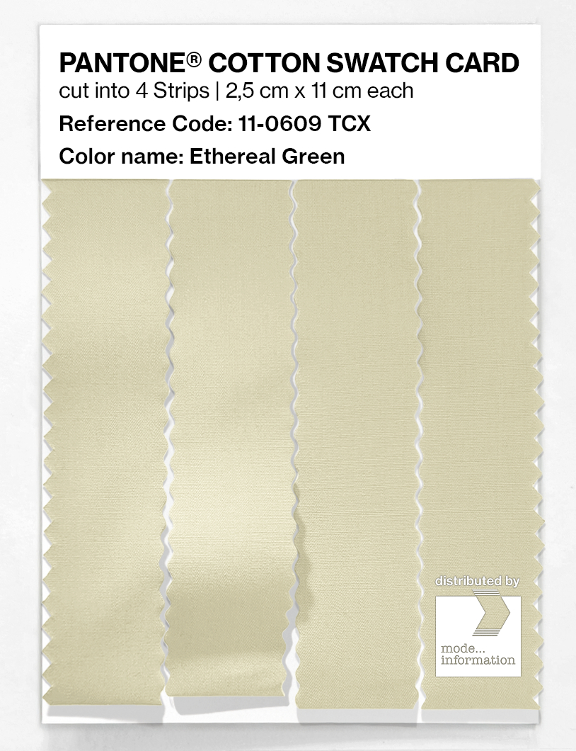 Product image 3 of the product “PANTONE® COTTON SWATCH CARD 11-0609 TCX Ethereal Green ”