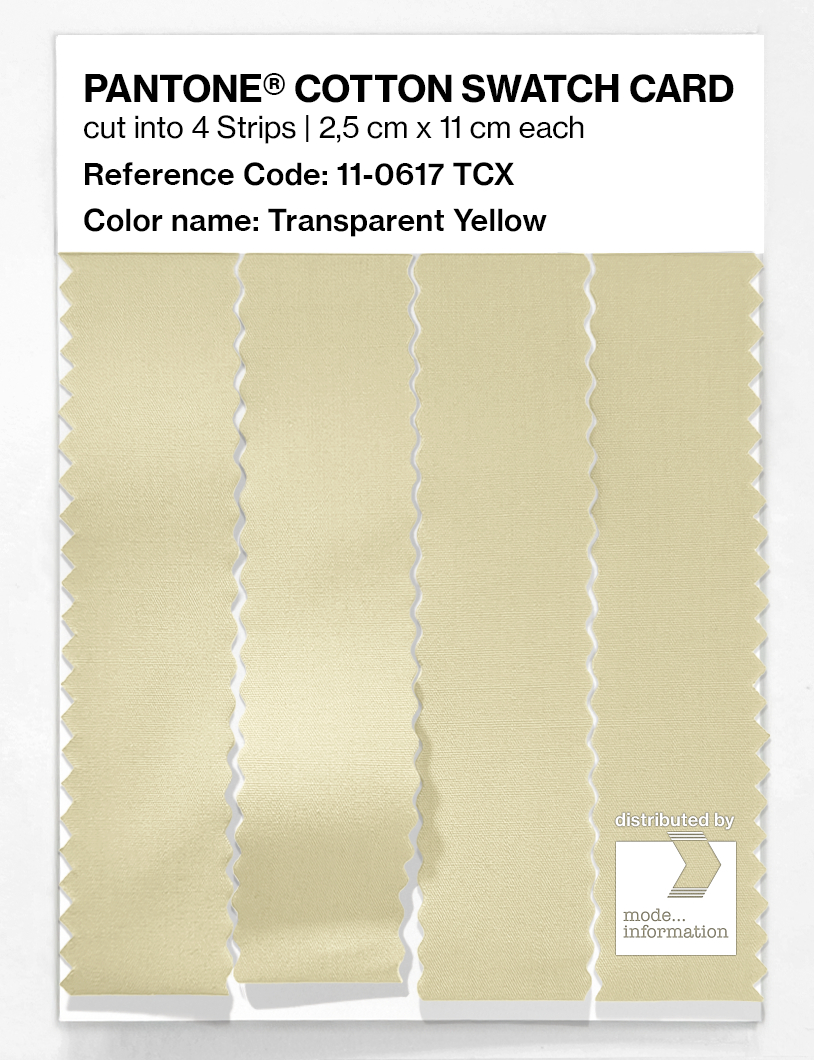 Artikelbild 3 des Artikels “PANTONE® COTTON SWATCH CARD 11-0617 TCX Transparent Yellow “