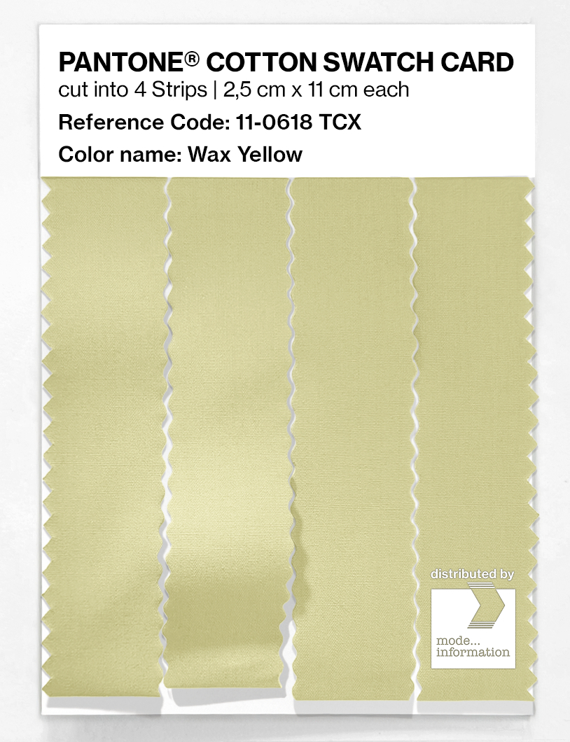 Product image 3 of the product “PANTONE® COTTON SWATCH CARD 11-0618 TCX Wax Yellow ”